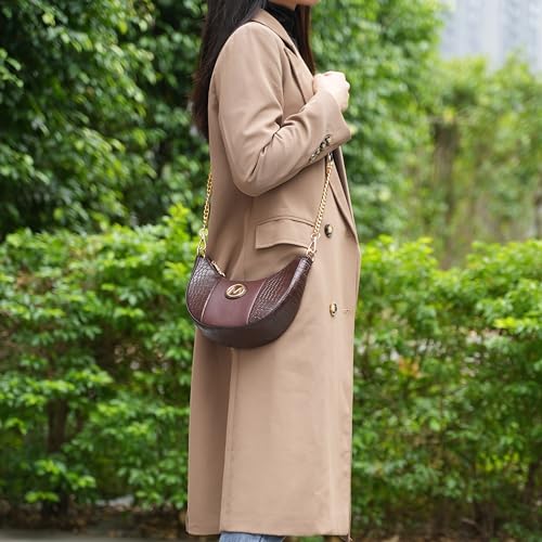 MKF Collection Women’s Crossbody, Croco Embossed Handbag Vegan Leather Chain Strap Shoulder Bag Purse by Mia K3