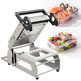 Glowdora Manuelle Verpackungsmaschine Für Lebensmittel – Edelstahl-Schalenversiegler Für Takeaway-Boxen, Schalenverschließmaschine 140x140 / 180x120 Mm, Für Restaurant & Imbissstuben 180 * 120mm