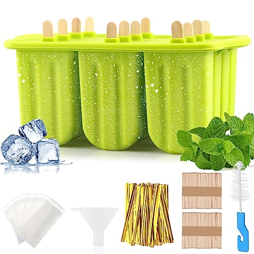 Binggunyo Moldes para helados, moldes de silicona para helados, set de moldes para polos, moldes para polos DIY sin BPA, moldes multifuncionales para polos para niños, moldes reutilizables para polos