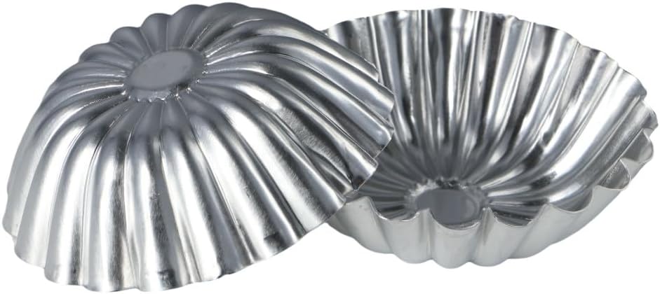 Leadigol 25Pcs Mini Aluminum Alloy Tart Molds, Mini Pie Tartlet Cupcake Cake Muffin Mould, Tin Pan Cake Muffin Mould Pan Non-stick Baking Tool