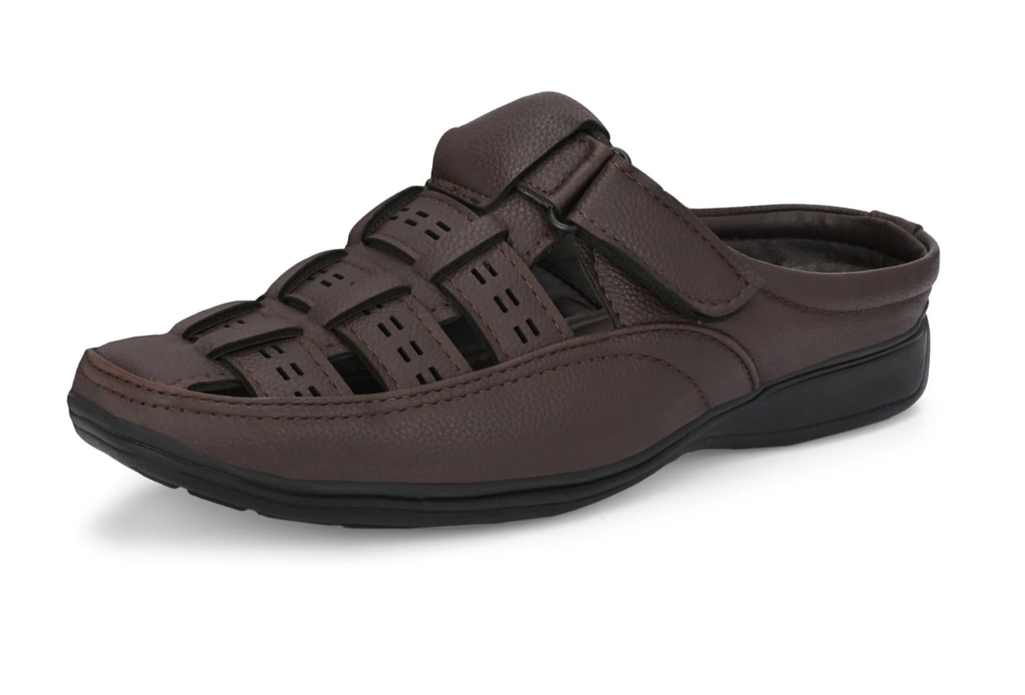 shooz Leather Sandals for Men | Back Open Sandals | Half Sandals-picture-29