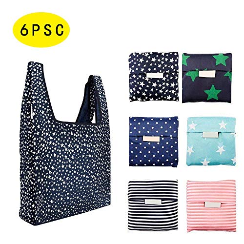 Huangchao Inc Reusable Shopping Bags, L, colorful