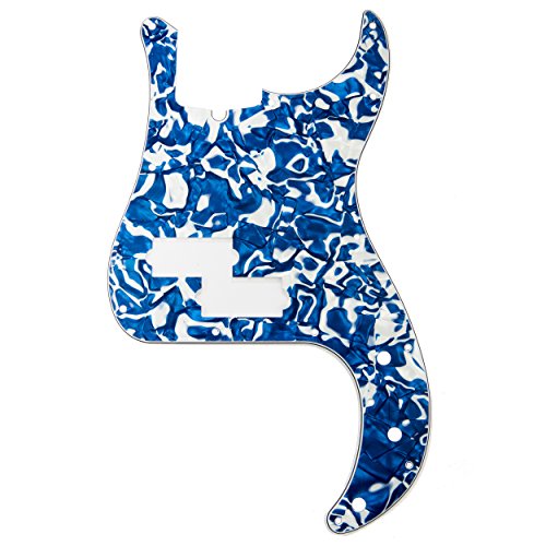 D'Andrea DPP PB BSP Pro Pickguard P Bass for Electric Guitar, Blue Swirl Pearl