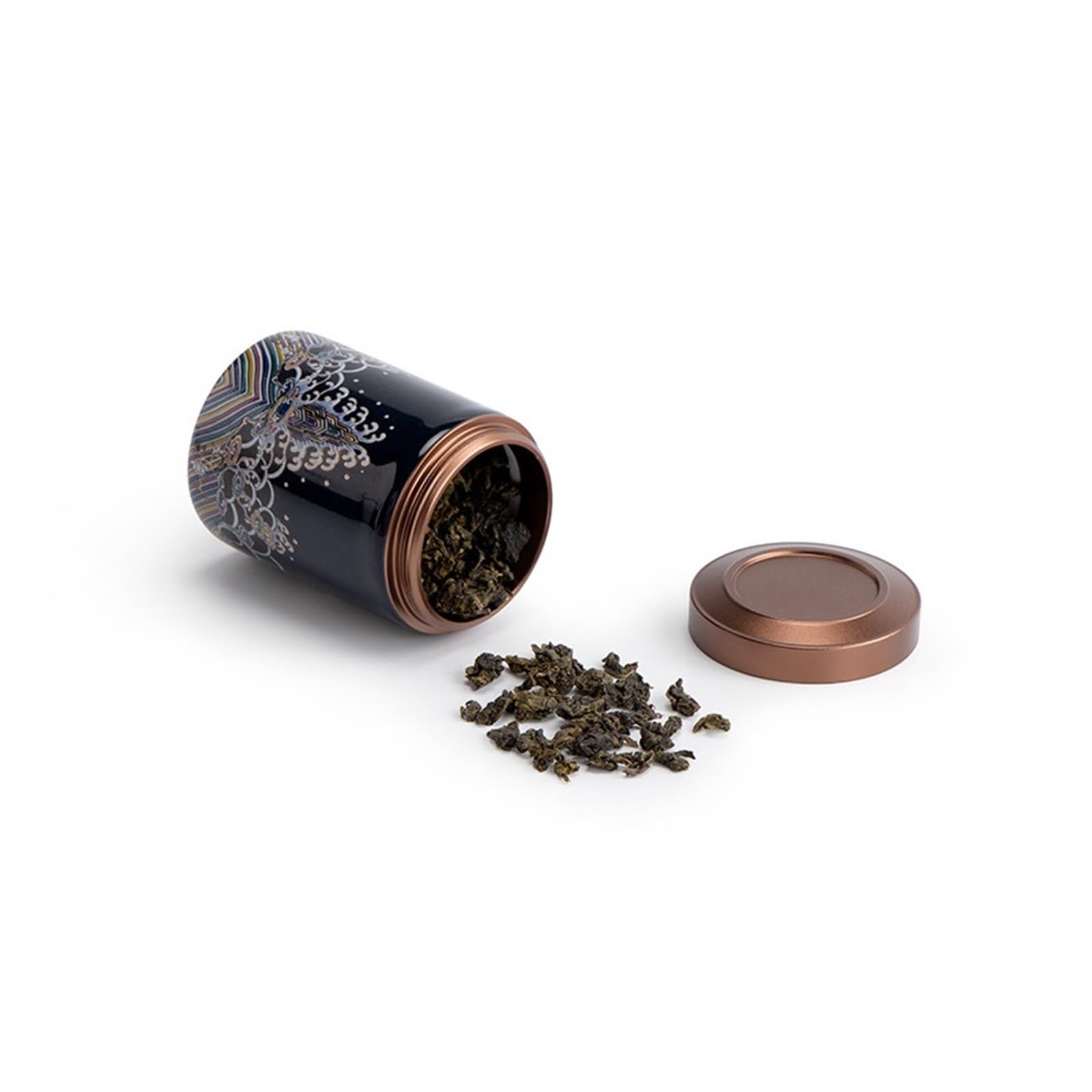 Recipiente para té Latas de té, Tarro con Sello de té con Tapa de Aluminio, pequeño almacén de té portátil de Viaje Lata para té(7.5 x 11 cm)