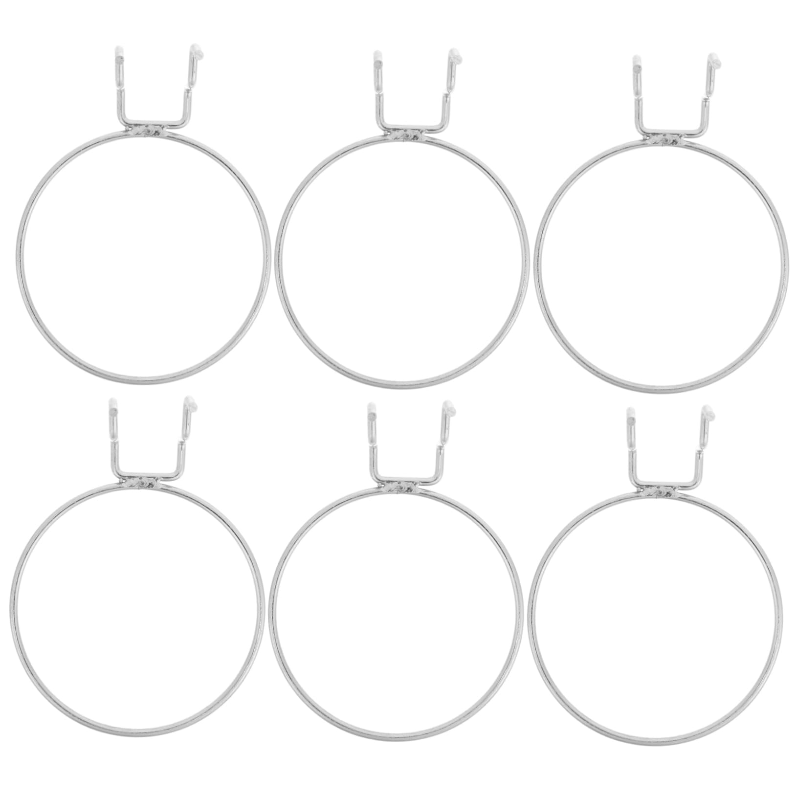 Cabilock Peg Board Hooks 6pcs Iron Loop Hooks Garage Cup Holder Easy Install for Tool Organization