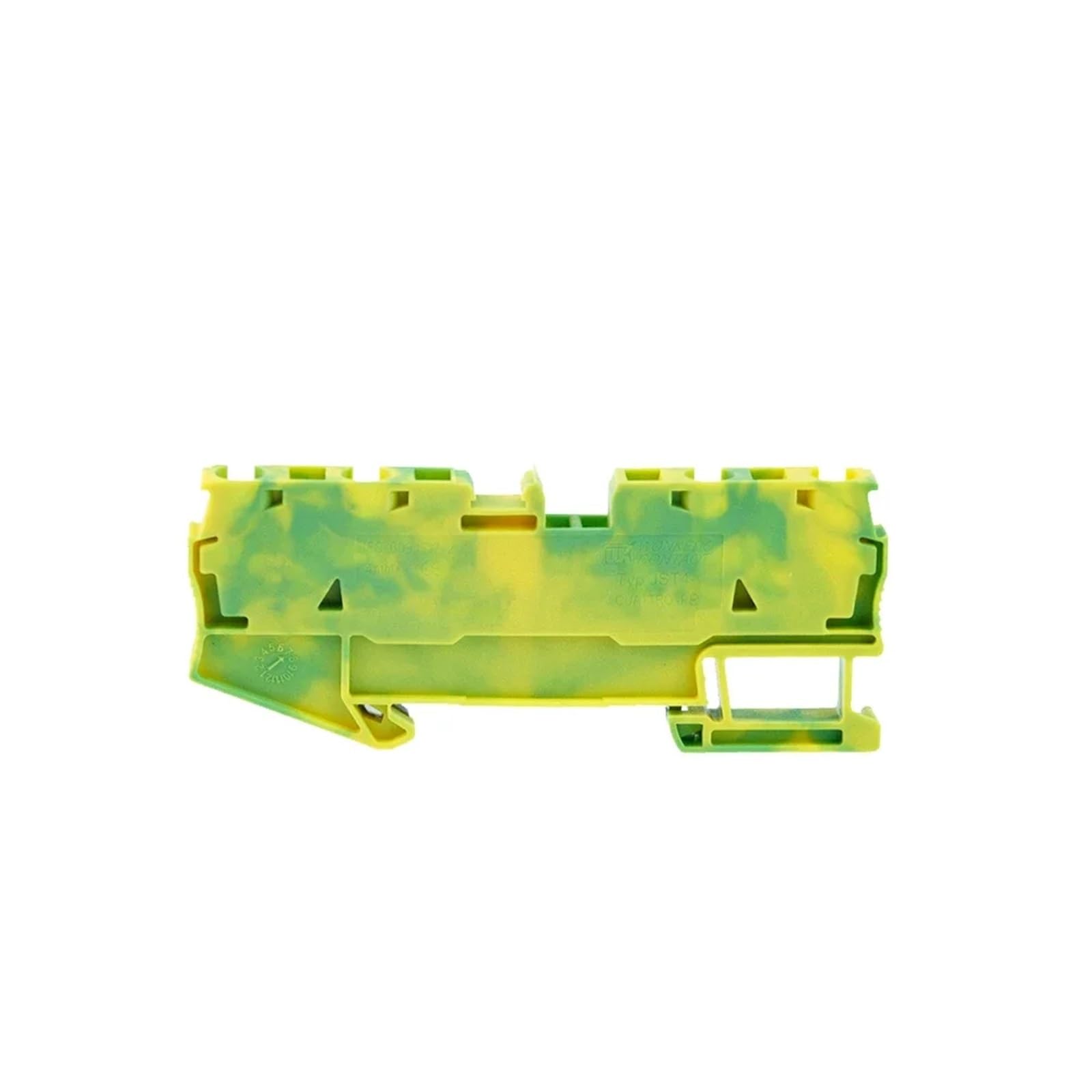 Morsettiera for guida DIN ST-2.5 QUATTRO PE Terra 4 conduttori 24A 800V Morsetto a molla 10 pezzi Connettore elettrico