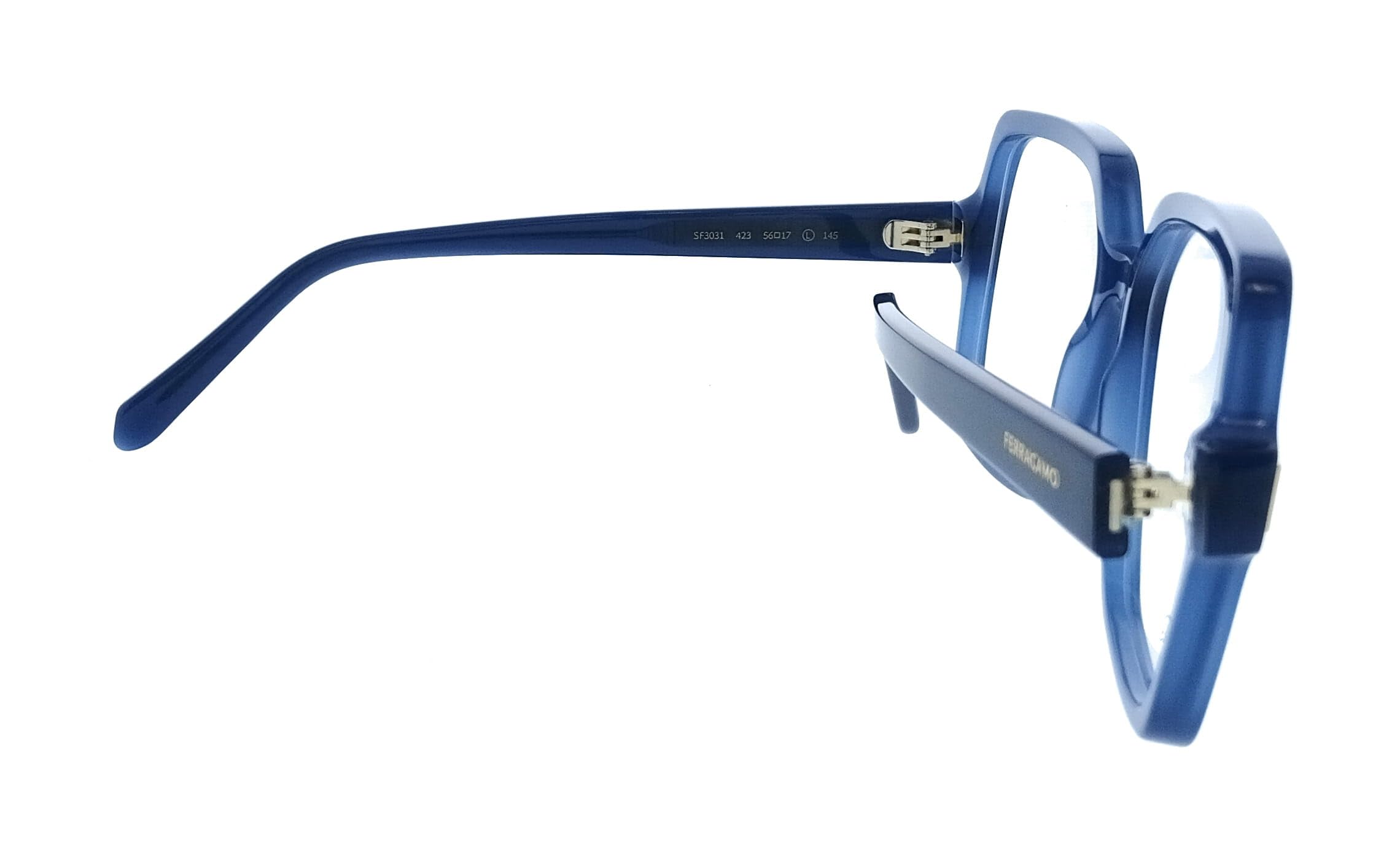 GAFAS FERRAGAMO SF3031 - C: OPALINE BLUE Eye Size: 56 Puente: 17 Salud y cuidado personal