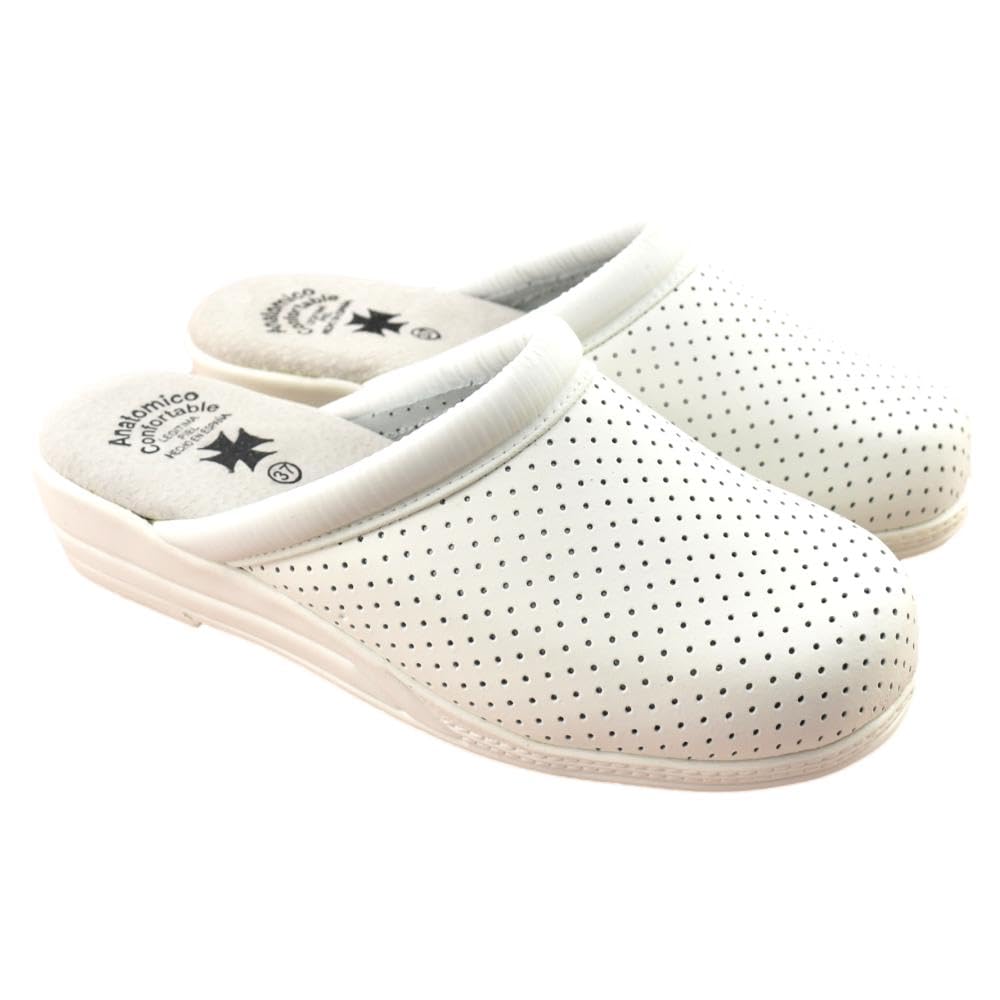 Calsán - Zueco de Piel con cuña 389023 Cuero