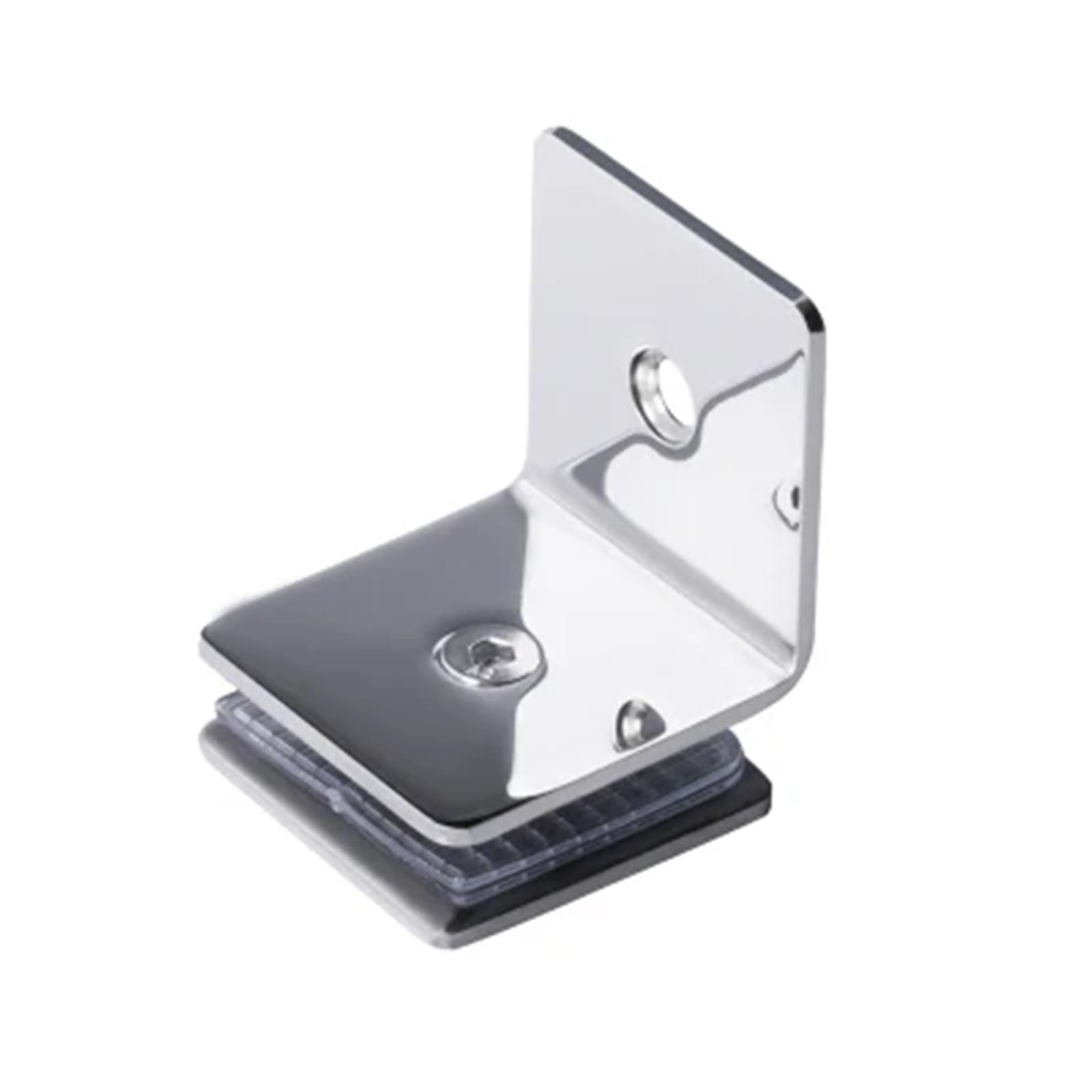 Pknaqwlsx 90 Degrees Chrome Stainless Steel 304 Glass Fixed Clip Bathroom Glass Support 0 90 135 180 Degree Partition Shower Room Link Clip(90 Degrees)