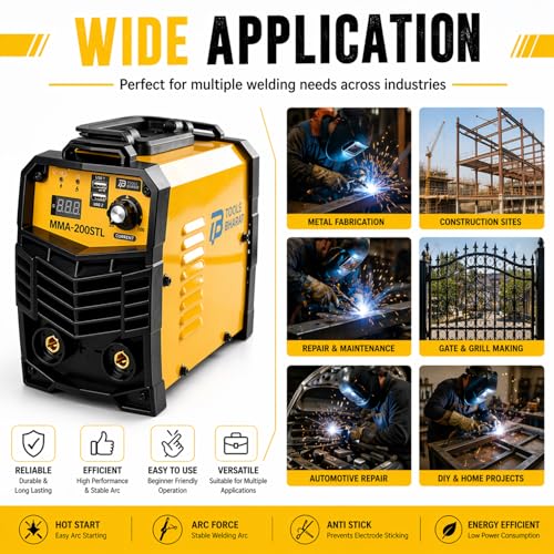 Image of MMA-200STL Single Phase Inverter Welding Machine 200Amp ARC Welder Digital Display&Dual USB Ports Portable IGBT Technology Heavy Duty Welding Machine For Home,Work Shop & Fabrication Work