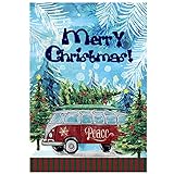 Morigins Merry Christmas Trees Decorative Snowflakes Winter Peace Holiday House Flag 28 x 40 Double...