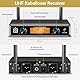 TONOR Wireless Funkmikrofon UHF Professionelles dynamisches drahtloses Dual Mikrofon, Handmikrofonsystem, Heim-KTV-Set für Karaoke, Party, DJ, Kirche, Hochzeit, 60 Meter, TW820, Schwarz und Rot