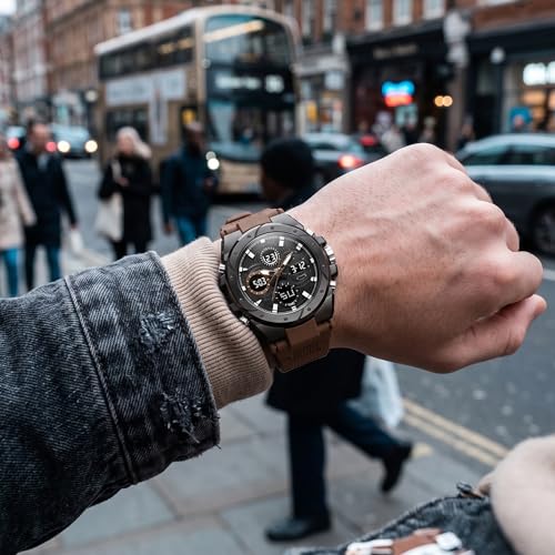Image of V2A Stryke-VOLTRIX 5130 Analog-Digital Sports Watch for Men | Layered Dial Design | Bold Urban Performance Watch with 50M Water Resistance, Alarm, Stopwatch, Day-Date & Backlight