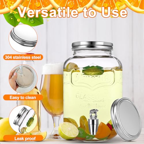 Youdaju HONGMENGUS071501 10 Pcs Gallon Jar Lids 304 Stainless Steel Replacement Lids Wide Mouth Canning Lids Rust Good Sealing Lids Reusable Canning Lids Metal Cover thumb #3