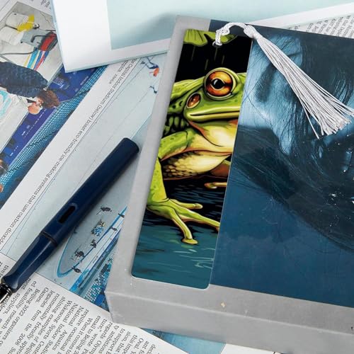 Marque-pages grenouille contre la perte de page lot de 6 avec pompons