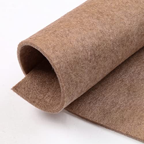Fogli di Feltro SPESSORE 3MM VERO FELTRO Dimensione 50x36cm - 39 Colori Disponibili - Altissima Qualità - Ideale per Hobbistica (Beige Melange)