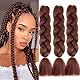 Jooceebaby Kunsthaar Zum Einflechten Easy Braid Vorgedehnte Braids Extensions Kupferfarbe HaarverläNgerungen 24 Zoll 3packs Haar Zum Einflechten Braids ZopfverläNgerungen (Light brown)