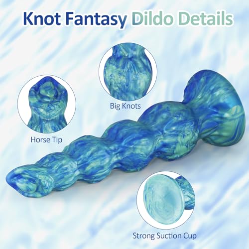 Image of 17.1 Inch Huge Thick Knot Horse Dildo, XXXL Big Fantasy Dildos | Monster, Dragon, 4 Dog Knots, Extra Large, Giant, For G-Spot Anal, Strong Suction Cup, Adult Sex Toys, For Women Men Gay