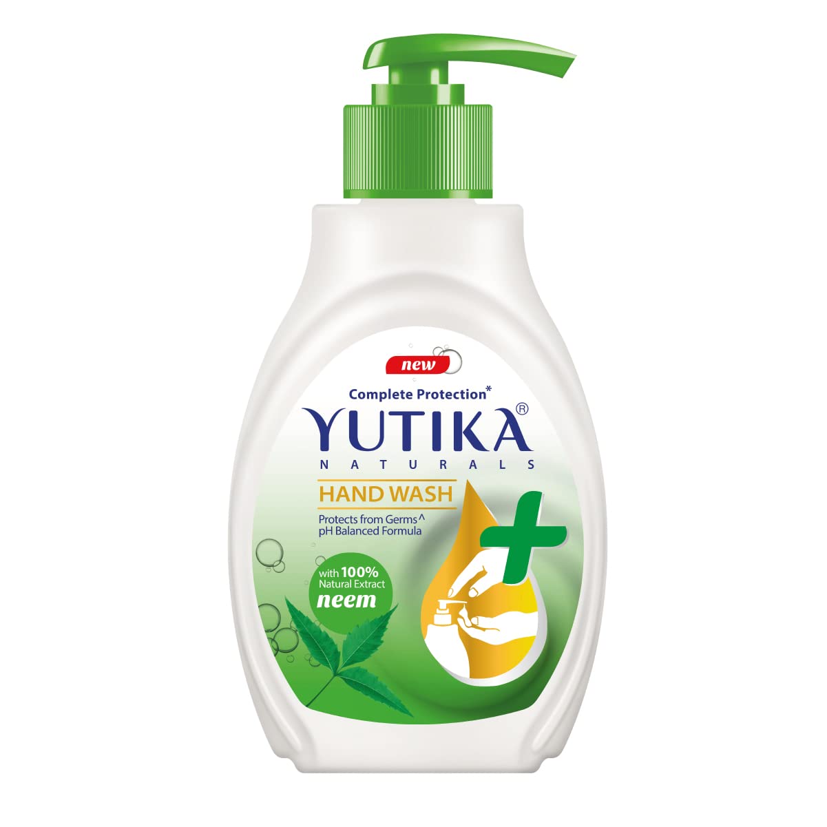 Yuthika Hand Wash – Liquid Hand Wash with 100% Natural Neem Extract | pH Balanced Formula for Effective Germ Protection | Gentle and Refreshing Cleansing | 200ml Bottle (Pack of 1)