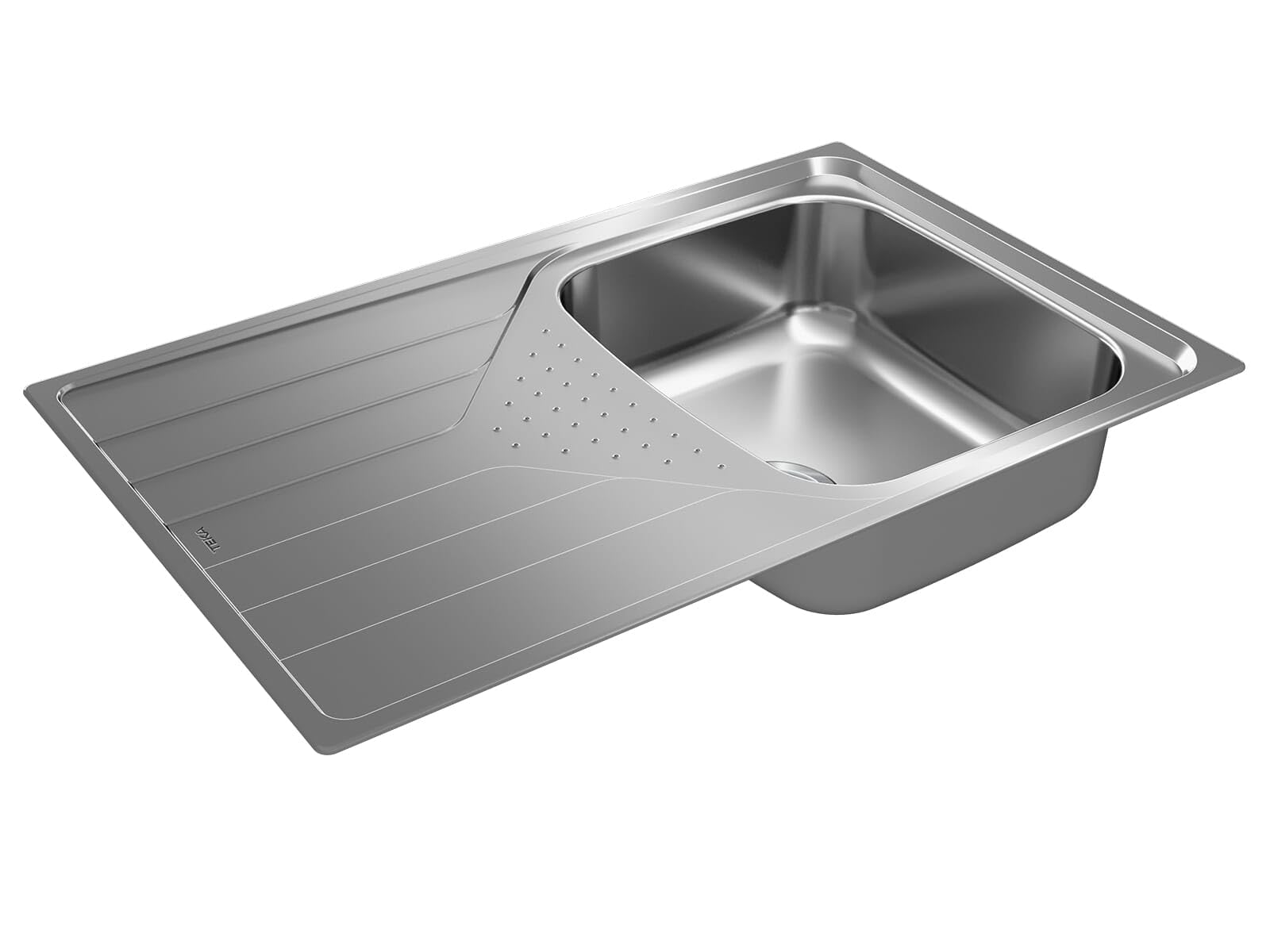 TEKA Fregadero Encastrado 1 Cubeta Acero Inoxidable 45 cm Escurridor Reversible Universe 45 T-XP 1C 1E