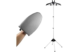 Garment Steamer Stand with Ironing Gloves and Hanger