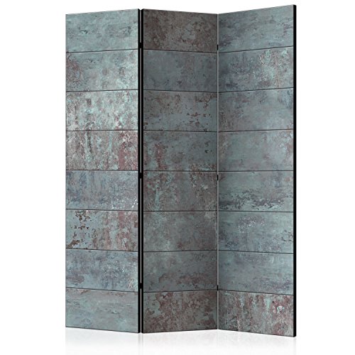 PARAWENTO B&D XXL - Paravento Decorativo Bifacciale 135x172 cm 3 Pannelli Divisori - Stampa su due Lati su Tela in TNT - Separe Divisorio per la Casa - Non Trasparente - Beton f-A-0161-z-b