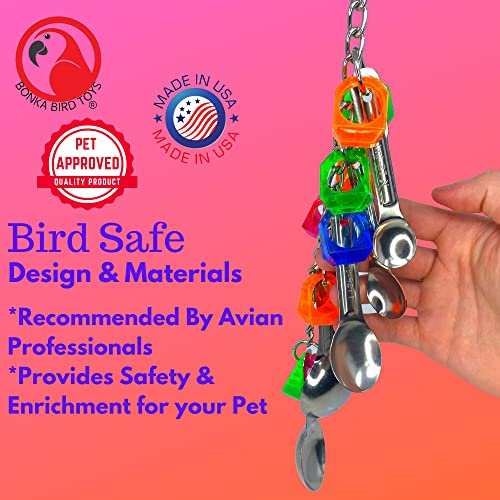 Bonka Bird Toys 1969 Spoon Delight Bird Toy African Grey Parrot, Amazon, Conure, Quaker, Caique, Eclectus, Small Cockatoos, Mini Macaws, And Similar Birds. #TOP4
