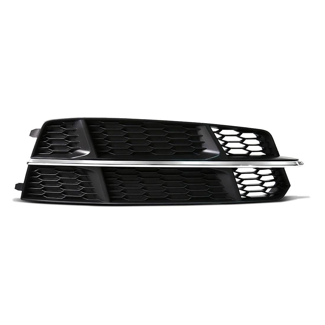 Parrillas de listón doble para Audi A6 C7 2015-2018 con diseño hexagonal de panal 5