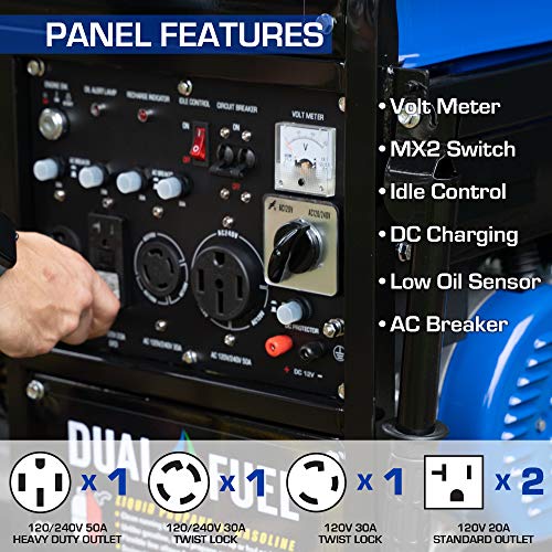 DuroMax-XP10000EH-Dual-Fuel-Portable-Generator-10000-Watt-Gas-or-Propane-Powered-Electric-Start-Home-Back-Up-RV-Ready-50-State-Approved