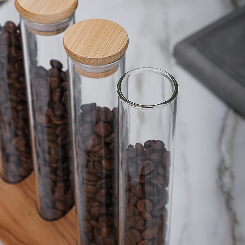 Amazon｜スパイスラックオーガナイザー、5つのガラス瓶、密封された