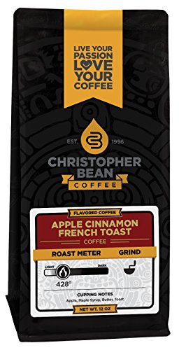 Christopher Bean Coffee Apple Cinnamon French Toast Whole Bean Coffee, 12 Ounce
