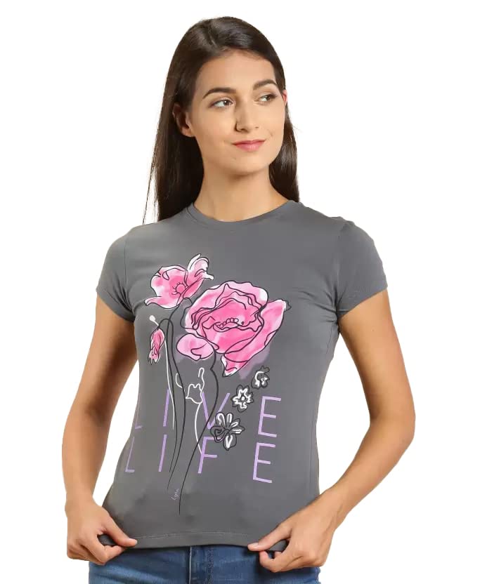 Image of Lyra Women's Cotton Regular Fit T-Shirt