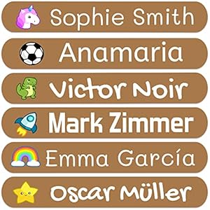 50 personalisierte Klebeetiketten mit Namen zum Markieren von Gegenständen, Büchern, Spielzeug, Tuppern etc, ideal für…