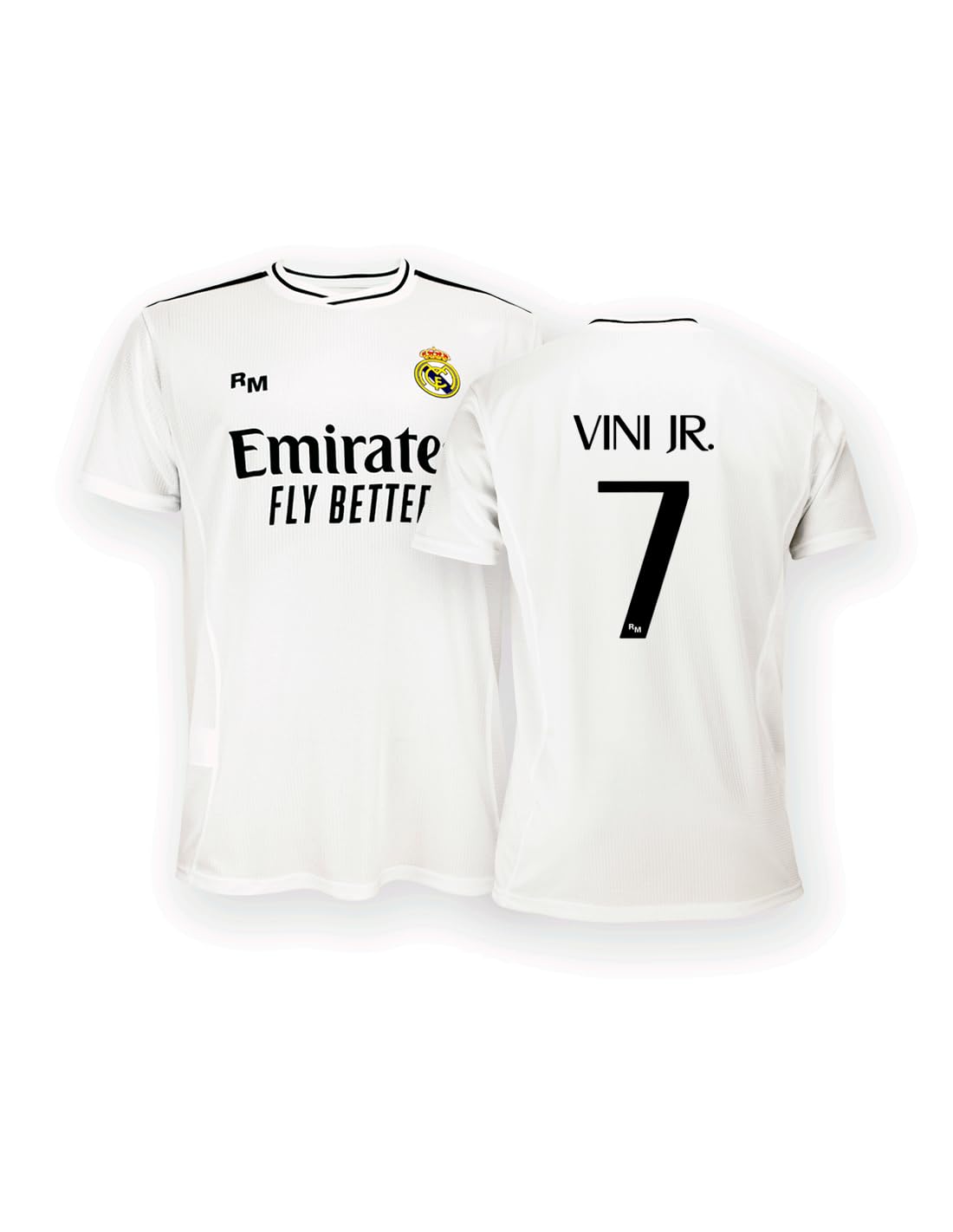 Real Madrid Home Shirt, Kit Season 24/25, Vini Jr., L, Replica Jersey with Official License