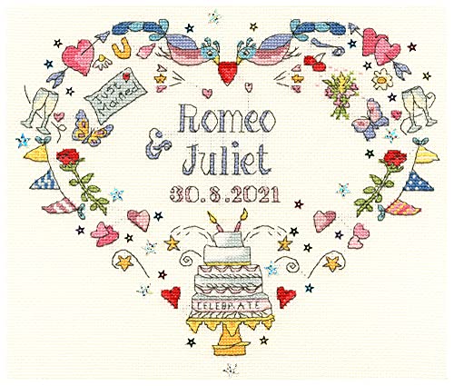 Bothy Threads Cross Stitch Kit - Made For Each Other, mehrfarbig, 26cm x 22cm