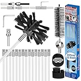 Morinoli 30 Feet Dryer Vent Cleaning Kit, Chrome Button Locking System, Lint Removes, Dryer Vent...