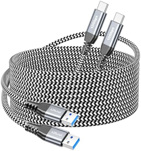 LDLrui USB A to USB C Data Cable 3m 2 Pack 10Gbps USB 3.2 Gen 2