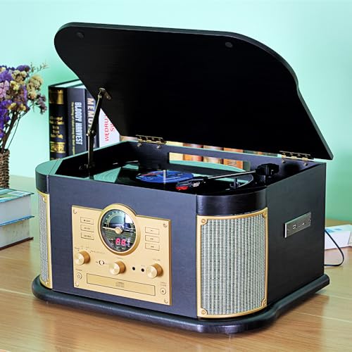 8-en-1 Platine Vinyle avec Bluetooth, CD, Radio FM, Encodage USB/SD, Haut-parleurs Stéréo Intégré, Entrée Auxiliaire, Sortie RCA, Line Out - Les Beatles, Paul McCartney, John Lennon, RIngo Starr, George Harrison 8-en-1 Platine Vinyle avec Bluetooth, CD, Radio FM, Encodage USB/SD, Haut-parleurs Stéréo Intégré, Entrée Auxiliaire, Sortie RCA, Line Out – Image 7