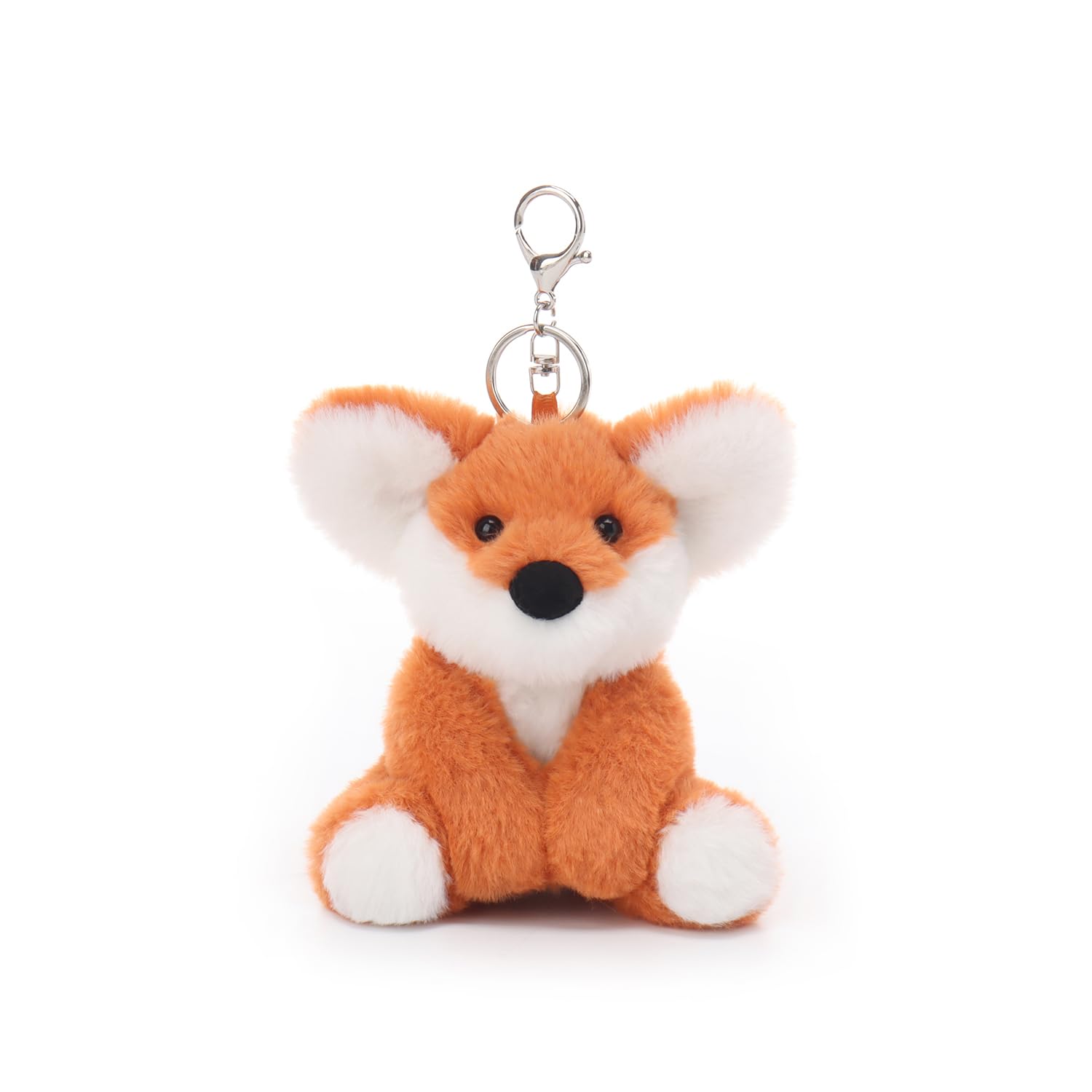 Apricot Lamb Cute Toys Plush Fox Stuffed Animal Soft Keychain for Kids Bag, Purse, Backpack, Handbag (5 Inches)