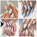 ECBASKET Coffin Nails Natural 500pcs Full Cover Coffin Nail Tips Long Full Acrylic Nail Tips Natural Artificial Nails Full Coverage False Nail Tips 10 Sizes for Nail Salons or DIY Nail Art at Home