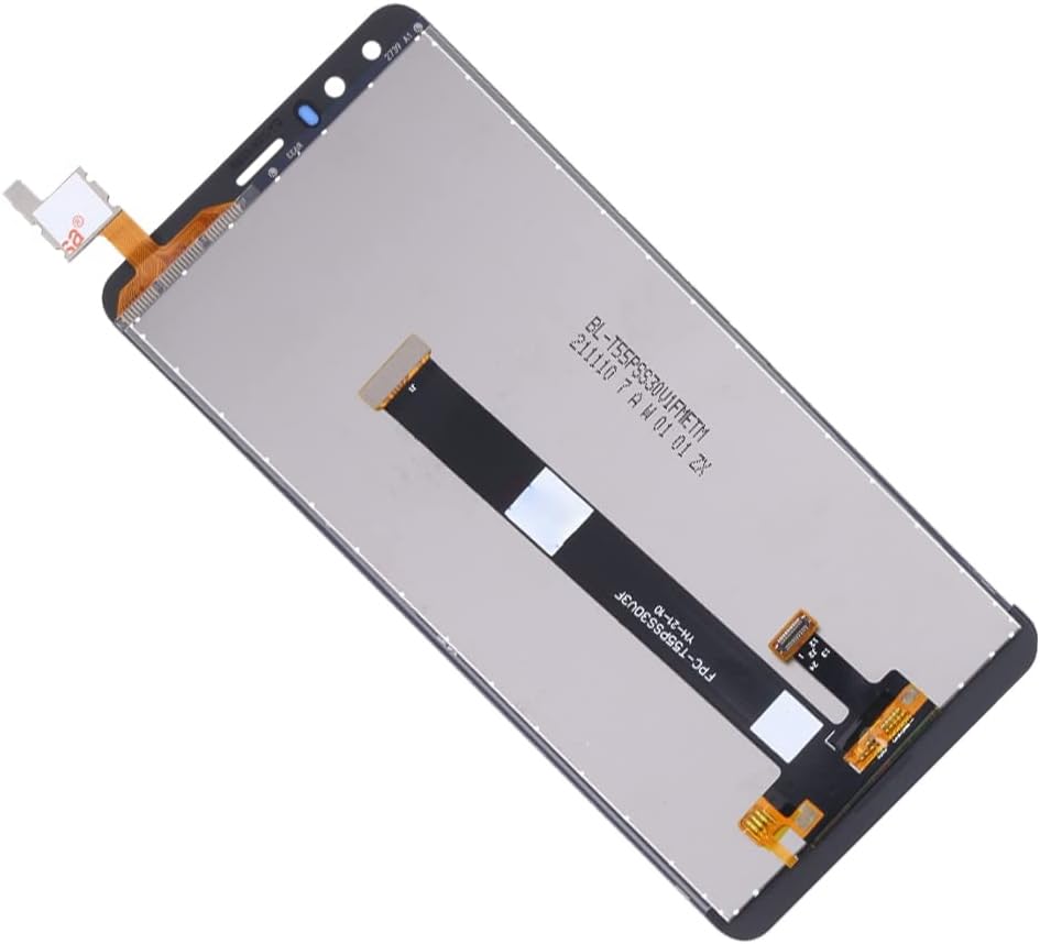 Back of replacement LCD screen with flex cables