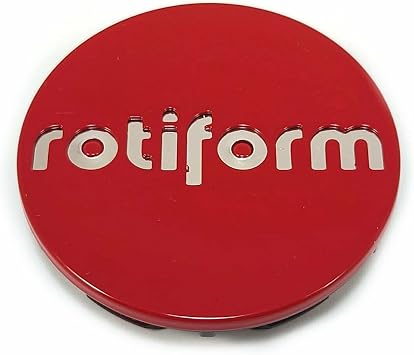 Rotiform Wheel 1003-40RC Center Hub Cap Red 2.36 Inch Chrome Logo for 5-Lug