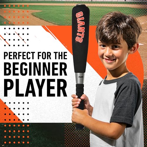 Image of Franklin Sports San Francisco Giants Foam Bat & Ball Set - 21 inch Soft Jumbo Team Baseball Bat and Ball Team Logo - MLB Official Licensed Product