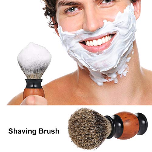 KKmoon Pincel de barbear Salon Pincel facial Pincel Razor Nó Denso