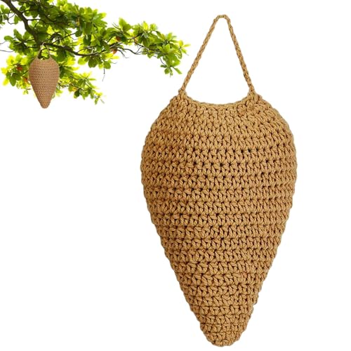 de Avispas dè imitación - Decoracióń d́e Colmena dë Abejas ďe Ganchillo Artificial, Trampa para AV̀ispas | Ahuyentador dė avîspas d́e Papel Hecho a Mano pàra jardíņ, Porche, Patio, pàtio Trasero,