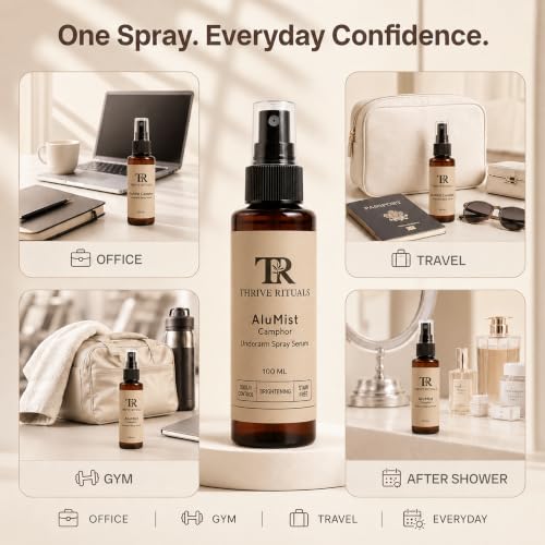 Image of AluMist Camphor Underarm Spray | Natural Alum Deodorant Spray | Long-Lasting Odor Protection | Helps Reduce Sweat & Underarm Darkening | Alcohol-Free Daily Use Deodorant | for men, women and Teen, 100 ML