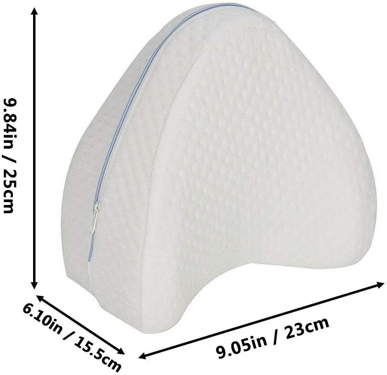 FEELING MALL Memory Foam Knee Wedge Pillow for Sleeping Sciatica Back Hip Joint Pain Relief Contour Thigh Leg Pad Support Cushion Leg Pillow