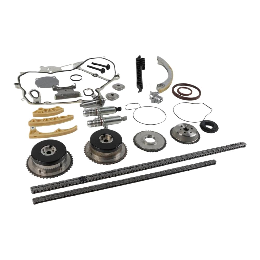Kit catena di distribuzione con guarnizione coperchio ingranaggi attuatore solenoide VCT compatibile con Regal Verano Equinox Terrain 2.2L 2.4L