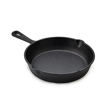 Shoppers Hub PNQ Induction Compatible Multipurpose Cast Iron Saute Pan with Hangable Firm Handle for Ideal Heavy Duty Use in Homes, Hotels, Restaurants, Cafes and Other Commercial Places (Size- 20cm)