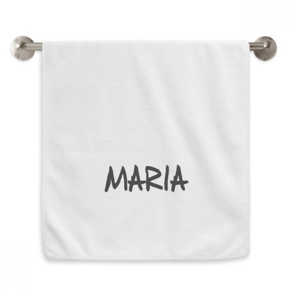 Serviettes de toilette Maria Handwriting Diadème en tissu blanc premium au toucher ultra absorbant